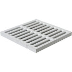 First plast - grille de sol pvc renforc�e anti - choc 435 x 435 mm - r�sistance 37, 00 kn - gris