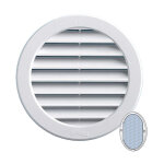 First plast - grille ventilation pvc + moustiquaire - ext �120 mm - tube 100 mm