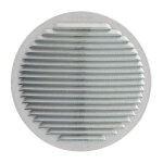 First plast - grille ventilation ronde  clipser avec ressorts 230mm alu - zinc