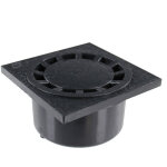 First plast - siphon de sol pvc 100x100mm sortie verticale 32 - 40 - anthracite