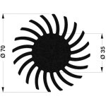 Fischer elektronik - dissipateur pour led sk 571 20 sa 10021483 2. 15 k / w ( x h) 70 mm x 20 mm 1 pc(s) ...