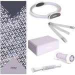Kit de 6 accessoires kitwell - 601 violet pour yoga et pilates enseble d'articles comprend tapis geometrique, ...