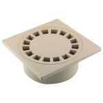 Fitt - siphon de cour 150x150mm sortie intgre 40 / 50 / 63 sable sable - pp