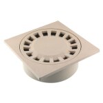 Fitt - siphon de cour 200x200mm sortie intgre 63 / 80 / 100 sable sable - pp