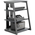 Fitueyes meuble hifi � 4 etag�res en bois et acier meuble audio / vid�o capacit� de charge max. 50kg ...