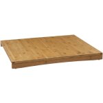 Five - cache plaque de cuisson en bambou - beige - l 58 x p 52 cm - livraison gratuite