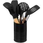 Five simply smart - lot de 7 ustensiles manche bois avec pot Five simply smart - lot de 7 ustensiles manche bois avec pot