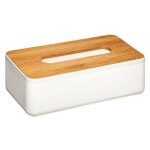 Five simply smart - bote  mouchoirs en bambou 'natureo' 26cm blanc