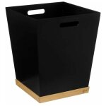 Five simply smart - corbeille de bureau bambou 'bava' 32cm noir