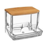 Five simply smart - distributeur de cotons - tiges bambou 'beauty' 9cm transparent Five simply smart - distributeur de cotons - tiges bambou 'beauty' 9cm transparent