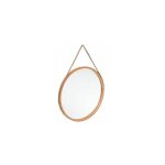 Five simply smart - miroir rond avec anse rt cadre en bambou - beige - d 38 cm - cirila - livraison gratuite ...