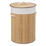 Five simply smart - panier  linge rond 'bambou' 48l naturel