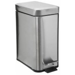 Five simply smart - poubelle de salle de bain inox rectangle 5l argent Five simply smart - poubelle de salle de bain inox rectangle 5l argent