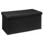 Five simply smart - pouf & rangement 'classy' 76cm noir Five simply smart - pouf & rangement 'classy' 76cm noir