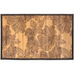 Tapis latte bambou 50x80cm black flora noir - 5five Tapis latte bambou 50x80cm black flora noir - 5five