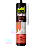 Uhu - fixation express - colle de montage ultra forte et rapide, blanche, cartouche 370g