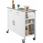 Desserte de cuisine à roulettes ? chariot de service avec plateau en acier inox, 2 tiroirs, 2 portes, ... Desserte de cuisine à roulettes ? chariot de service avec plateau en acier inox, 2 tiroirs, 2 portes, ...
