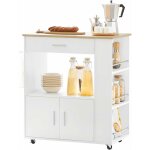 Desserte roulante cuisine, 1 tiroir, armoire 2 niveaux, porte?torchon, Étagère latérale, mobile multifonction, ... Desserte roulante cuisine, 1 tiroir, armoire 2 niveaux, porte?torchon, Étagère latérale, mobile multifonction, ...