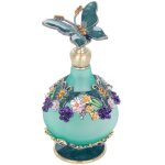 Signes grimalt - flacon de parfum miniature bleu 9x5x5cm mtal et verre