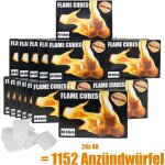 Flameup - 1152x cubes allume - feu allume cube allume - grill allume - feu pour chemine gril four briquet ...