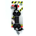 Jouet caoutchouc gladiator haltre et corde 18 cm pour chien flamingo