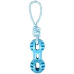 Flamingo - jouet haltre + corde  tirer bleu 34. 5 cm. rudo. en tpr. pour chien.