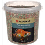 Nourriture poisson d'tang, 10 litres, granulats seau flamingo