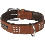 Flamingo pet products - collier cuir sedona brun taille l 39 - 45 cm pour chien. - flamingo