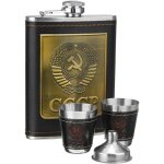 Flasque � whisky de 240 ml en acier inoxydable avec entonnoir et gravure de poche