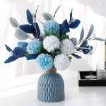 Fleurs artificielles avec vase faux hortensia arrangements floraux pour la d�coration de mariage de f�te ...