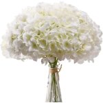 Fleur d'hortensia artificielle, bouquets d'hortensia en soie  tige longue et raliste pour mariage, ...