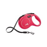 Flexi - laisse enrouleur pour chien moyen new classic - 5m - rouge