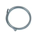 Flexible de douche laiton double agrafage 1. 50m, 1 �crou conique 15x21, 1 �crou molet� 15x21.