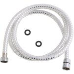 Flexible de douche pvc blanc / argent� 1, 50 m