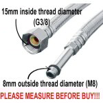 Flexitaly - 60cm tuyau flexible d'alimentation pour robinet 3 / 8 x m8x1
