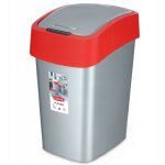 Flip bin - poubelle 25l � couvercle basculant - pour cuisine, bureau, salle de bain - 26 x 34 x 47 cm ...