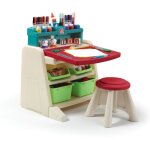 Step2 flip & doodle chevalet avec bureau et tabouret pour enfants table de créativité en plastique avec ... Step2 flip & doodle chevalet avec bureau et tabouret pour enfants table de créativité en plastique avec ...