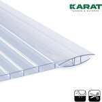 Connecteur pour plaques alvolaires en polycarbonate profil en h 4 mm 121 cm de longueur
