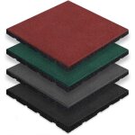 Floordirekt - dalle de protection surface amortissante pour aire de jeu et jardin, 50 x 50 cm, gris