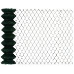 Floordirekt - grillage rouleau 2 m x 25 m simple torsion, vert, maille hexagonale : 60 mm