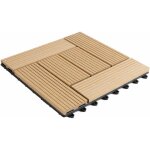 Floordirekt - dalle de terrasse wpc classic, teck, 30 x 30 cm, 1 pice
