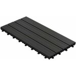 Floordirekt - dalle de terrasse wpc royal, anthracite, 60 x 30 cm, 1 pi�ce