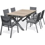 Floride - ensemble repas de jardin 6 places en aluminium dcb garden