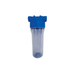 Fluid'o - porte filtre 9 3 / 4 transparent polyvalent avec querre de fixation