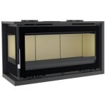 Fm biomasa - insert  bois d'angle - firematic eden - i 13. 3 kw foyer en vermiculite