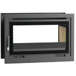 Fm biomasa - insert � bois double face ventil� - firematic sana 13. 3 kw foyer en vermiculite - porte ...