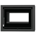 Fm biomasa - insert � bois double face ventil� - firematic sina 12. 6 kw foyer en fonte