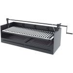 Fm calefaccion - barbecue argentin bois et charbon fm bve - 100 100cm grille suspendue � manivelle