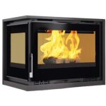 Fm calefaccion - insert  bois 2 faces ventil - firematic jenn - i 12. 8 kw foyer en fonte