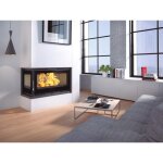 Fm calefaccion - insert  bois d'angle - firematic eden - i 13. 3 kw foyer en fonte